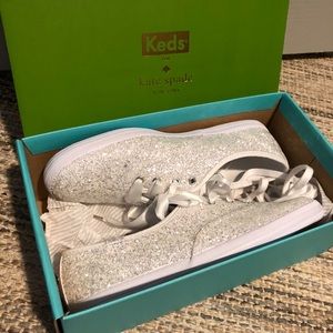 Kate Spade Glitter White Keds